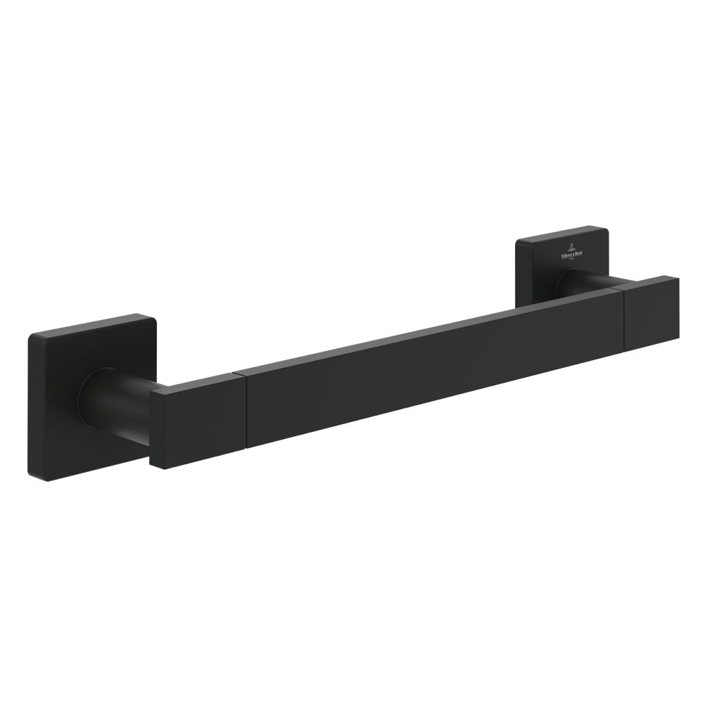 Cutout image of Villeroy & Boch Elements Striking Matt Black 360mm Grab Bar